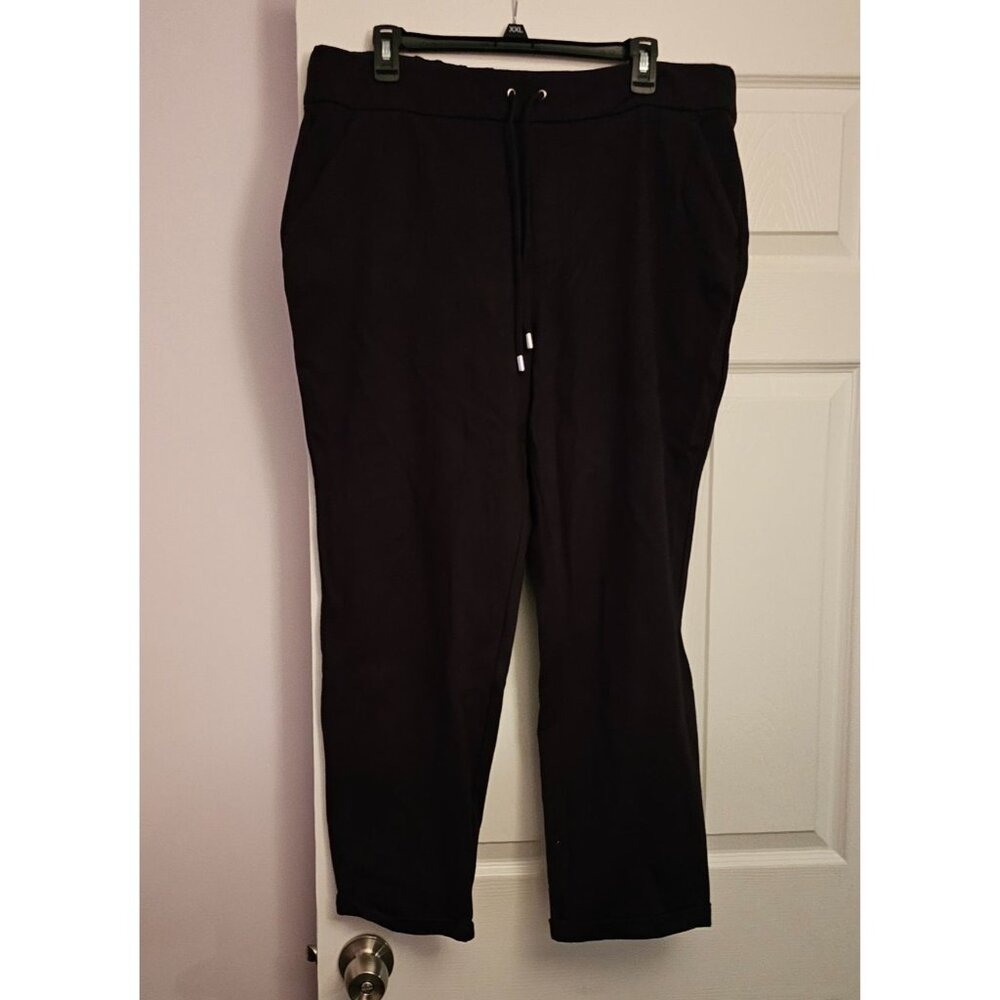 Croft & Barrow Women's Black Drawstring Lounge Pants Sz XL Wearable Comfort
